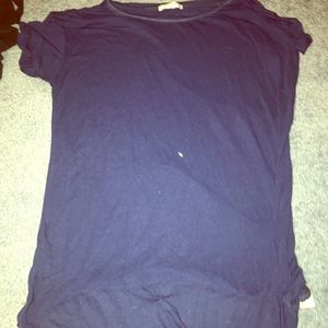 Blue see through t-shirt and crop top